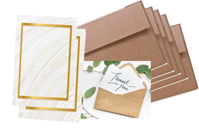 5 Thank You Cards & Envelopes 4"x6" - LEHADAR