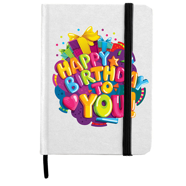 Lined Page Jotter with cardboard finish Quoting "HAPPY BIRTHDAY"