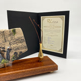 The Western Wall (הכותל המערבי) – Handcrafted Travertine Stone Tabletop Artwork