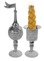 Silver Plated Havdalah Set - Filigree Design - LEHADAR