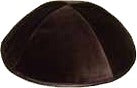 4 Part Brown Yarmulke Size 6