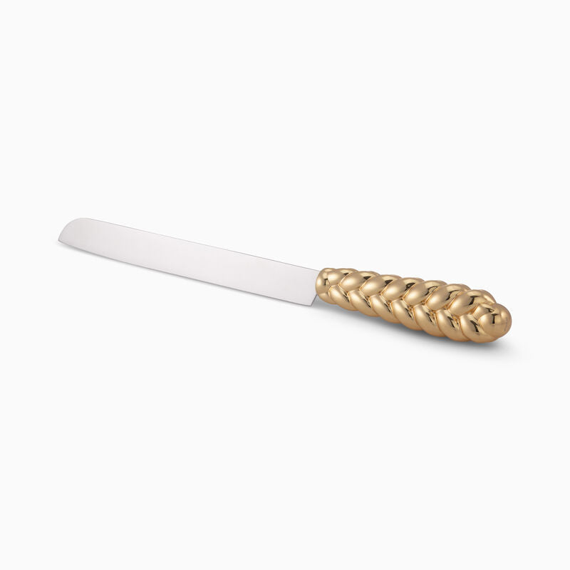 Challah Knife Gold Non serrated By Hazorfim