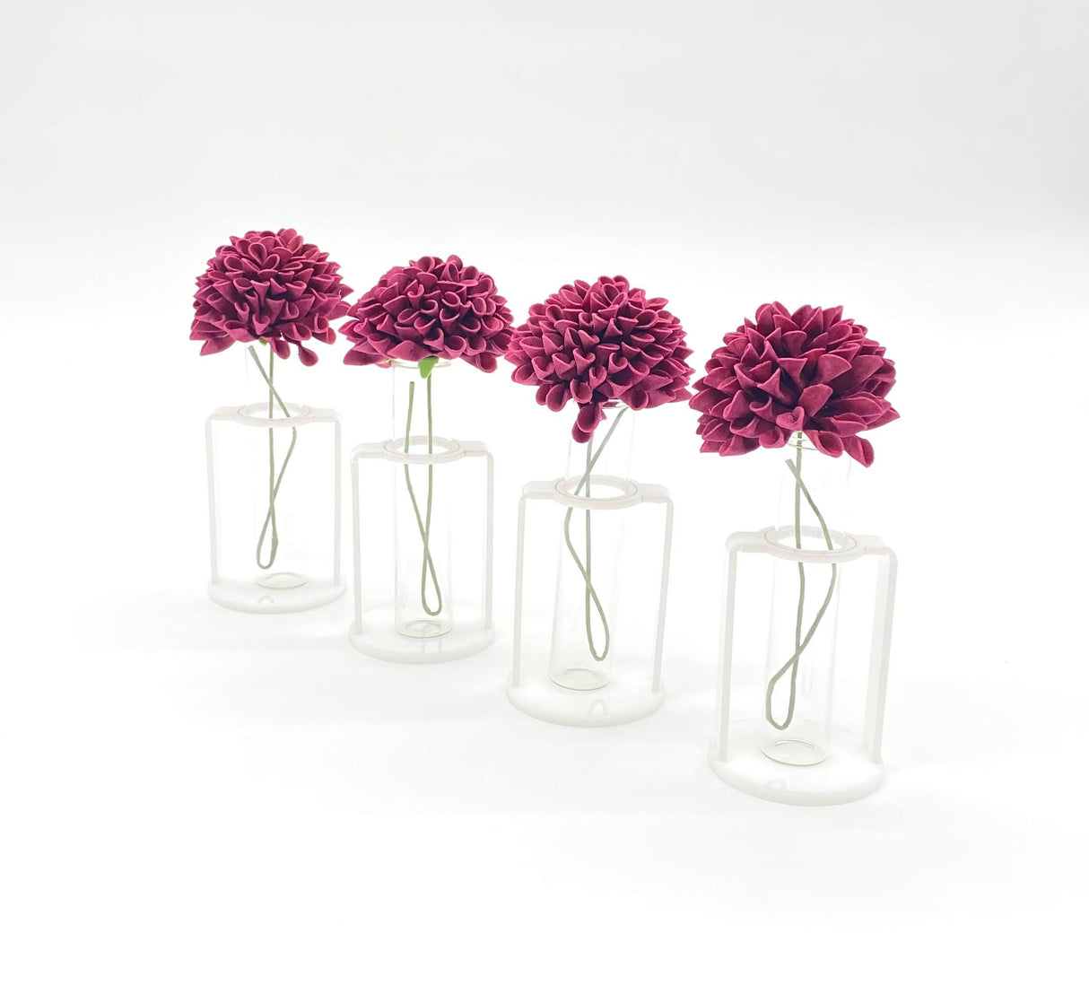 Deep Rose lil` Cylinder Vase (4 Pack)