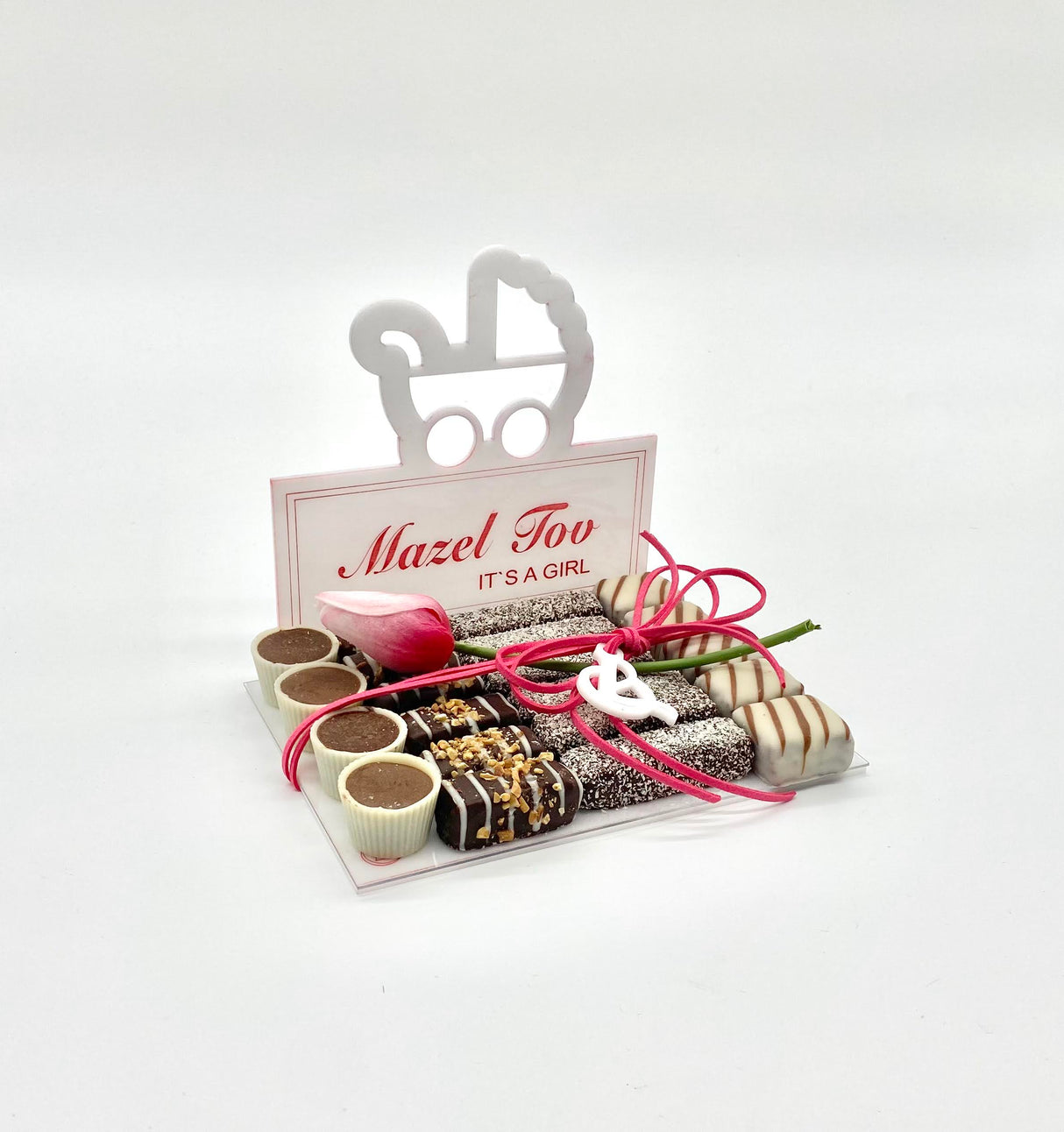 Stroller Its A Girl Chocolate Treat Tray - LEHADAR