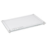 Embroidered Leatherette Lucite and Glass Top Challah Board