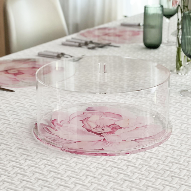 Lucite Flower Cake Dome - LEHADAR