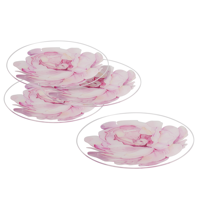 Lucite Flower Chargers 4pk - LEHADAR