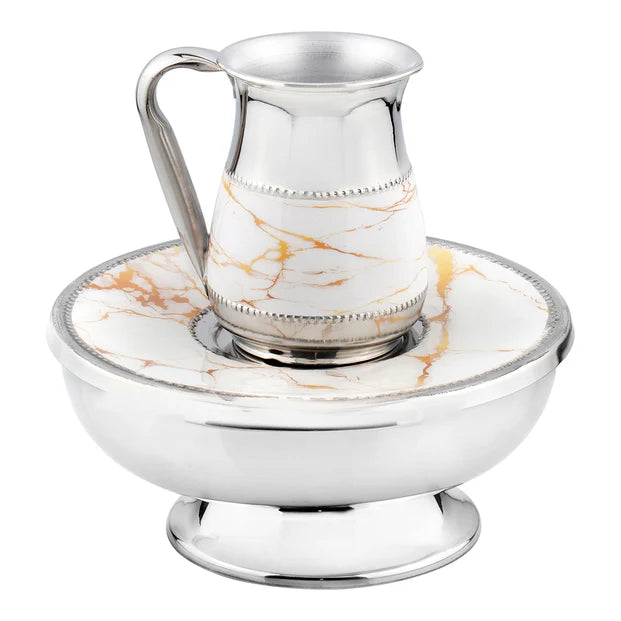 Mayim Achronim set with white Marble Design