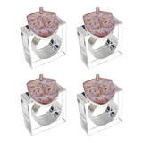 Lucite Yom Tov Napkin Ring Set - LEHADAR