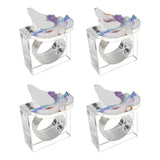 Lucite Yom Tov Napkin Ring Set - LEHADAR