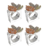 Lucite Yom Tov Napkin Ring Set - LEHADAR