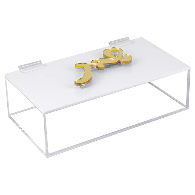 Lucite Multi Purpose Shabbos Box / Paper Towel Box