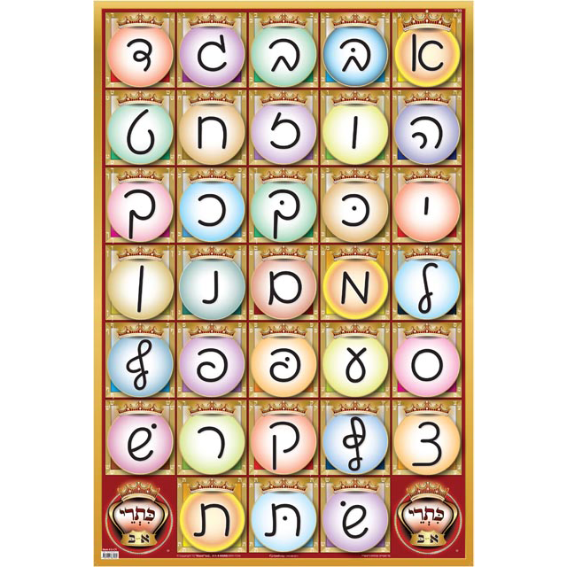 Medium Poster - Alef Beis - Color 19"× 27" - LEHADAR