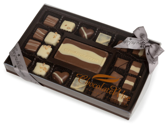 24 Piece Congratulation Assorted Chocolate Truffle Message Gift Box - LEHADAR