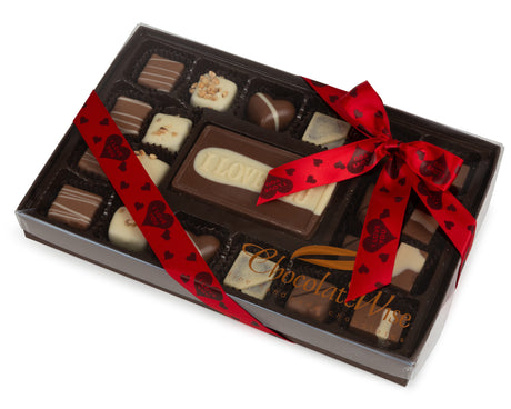 24 Piece I Love You Assorted Chocolate Truffle Message Gift Box