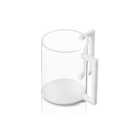 White Marble Lucite Washing Cup and Bowl Set