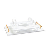 Shot Cup Set- White Marble Lucite