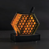 Honeycomb Honey Dish- Black Lucite