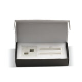 X Salt and Pepper Set- White Marble Lucite