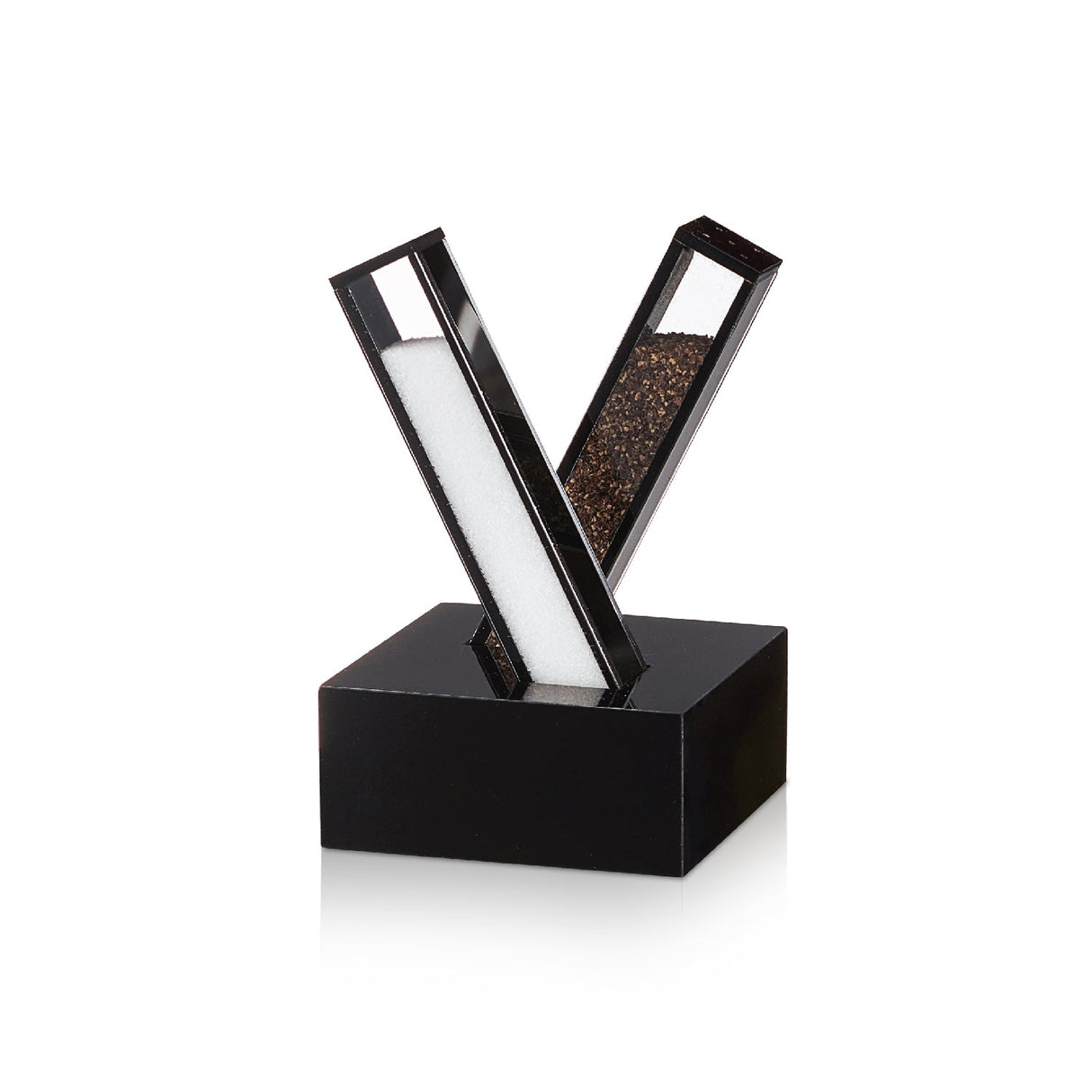 X Salt and Pepper Set- Black Lucite