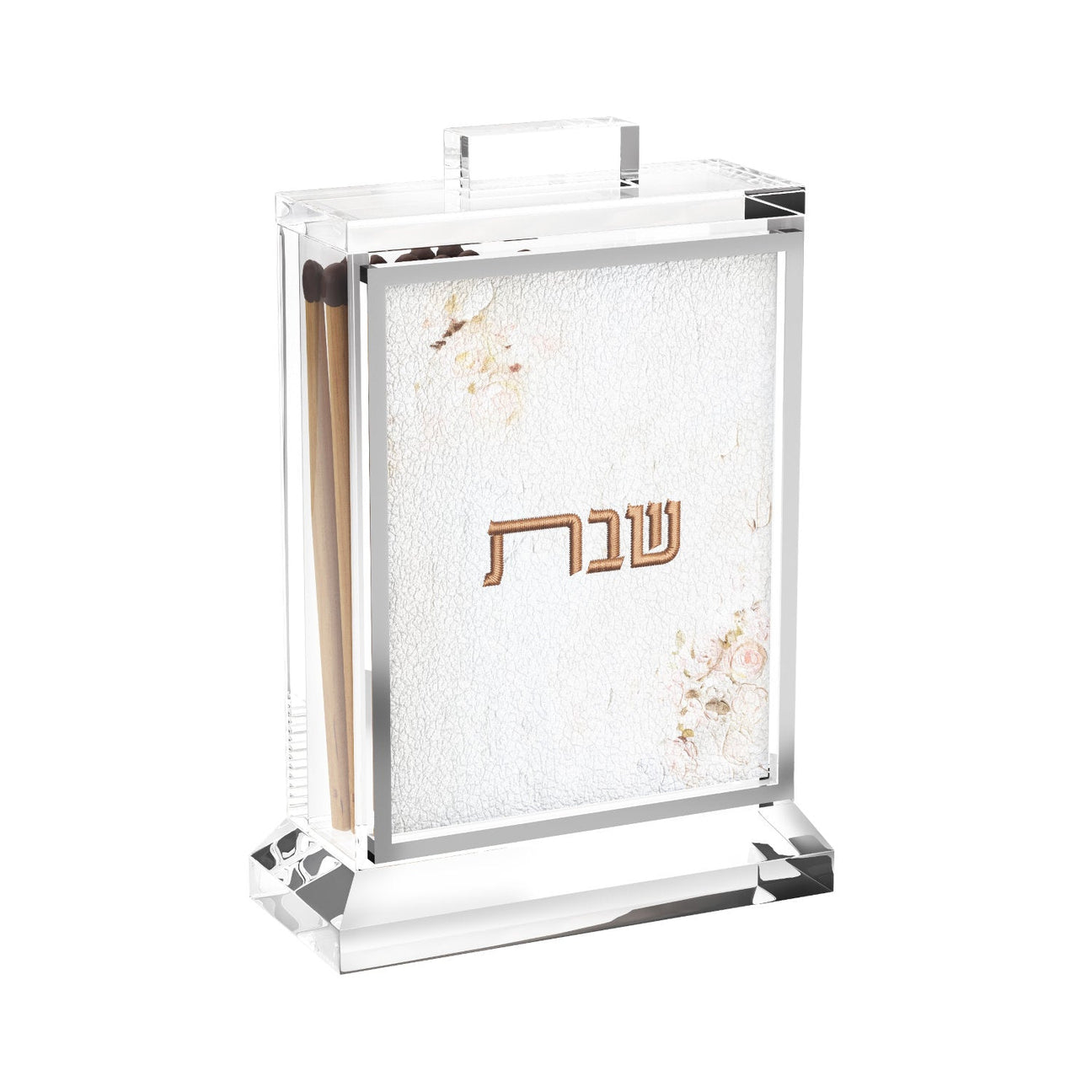 Leatherite Artwork Matchbox - Blush Rose - LEHADAR