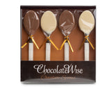 4 Piece Dairy Chocolate Covered Spoons