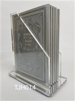 Lucite Zemiros Holder With 6 Grey Zemiros - LEHADAR