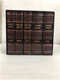 Antique Leather Set Chumashim 5V-Oz Vehadar - Brown - LEHADAR