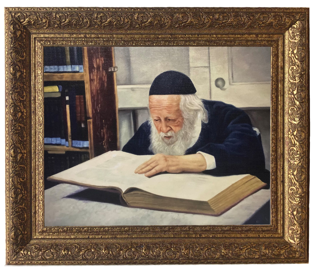 Bobov Rav Rabbi Shlomo Framed Picture, size: 11*40 - LEHADAR