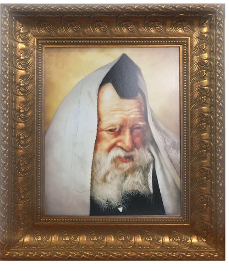 Reb Chaim Kanievsky with Tefillin picture- painting, size: 11*14