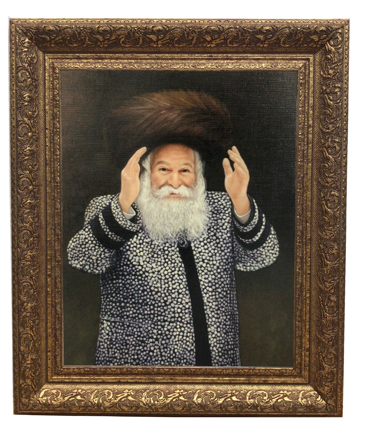 Bobover Rebbe- Reb Bentzion Standing Framed Picture, size: 11*40 - LEHADAR