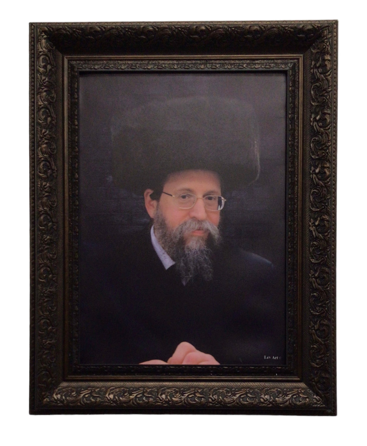 Framed Canvas of the Boyaner Rebbe, size:17*21