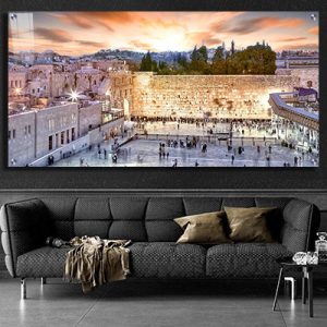 Print on Glass Art of the Kosel at sunset - LEHADAR