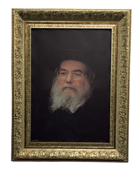 Framed Canvas of the Belz Rebbe