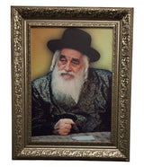 Framed Canvas of the Viznitz Rebbe-Yeshuas Moshe