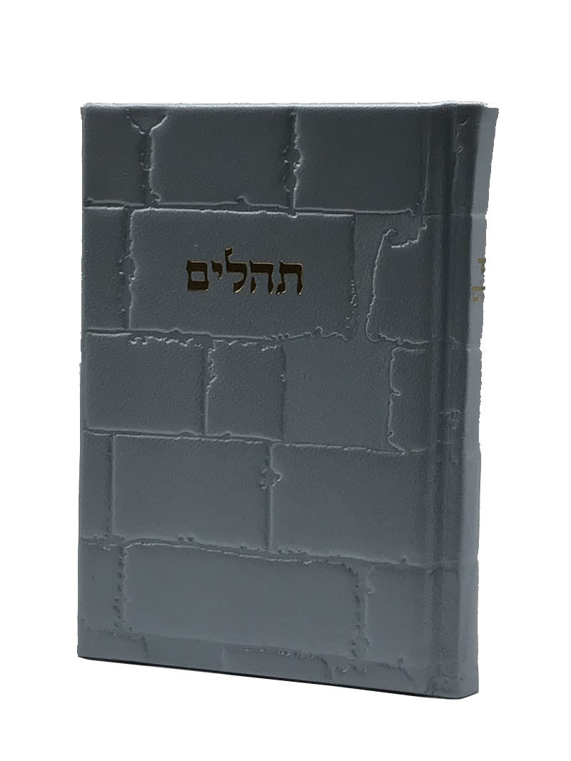 Leather Tehillim with Kotel design