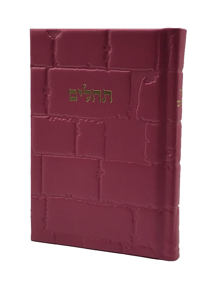 Leather Tehillim with Kotel design