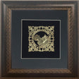 V'Harev Na Gold Art #115 Frame #34 Size 16x16, Black Background - LEHADAR