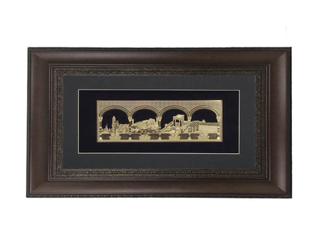 Mekomot Hakedoshim #92 Size 18x32 Frame #35 Black Background - LEHADAR