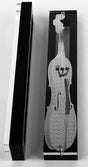 Silver Plated Mezuzah Case w/ Black Border- 15 cm scroll Design #1 - LEHADAR