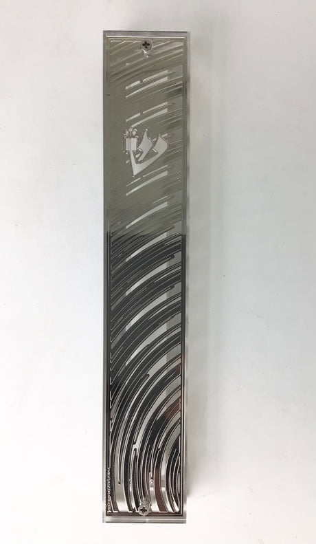 Silver Plated Mezuzah Holder- 15 Cm scroll Design #12 - LEHADAR