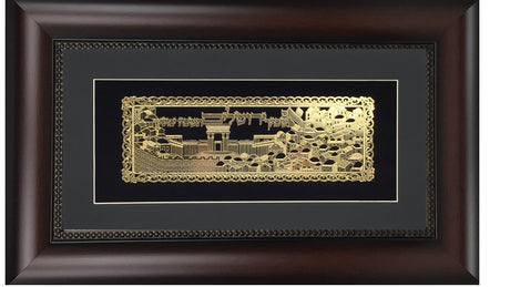 Im Eshkachech Gold Art #62 Frame #31 Size 15x25 Black Background - LEHADAR