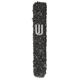 Black Glass Mezuzah With Stones - LEHADAR
