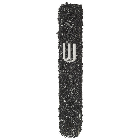 Black Glass Mezuzah With Stones - LEHADAR