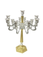Silver & Gold Filigree Candelabra 11 Light 16" - LEHADAR