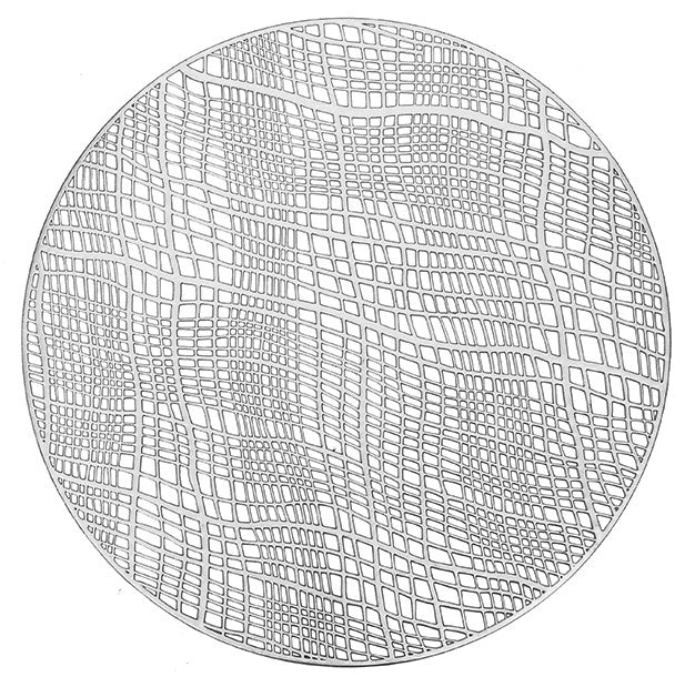 Plaid Leather Look Laser cut Placemats 15" (12pcs) - LEHADAR