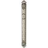 Metal Mezuzah Cover with Kotel Ornaments