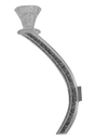 FLOWER CANDELABRA ARM- SILVER - LEHADAR