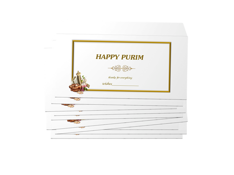 Purim Tip Envelope 10 Pack English - LEHADAR