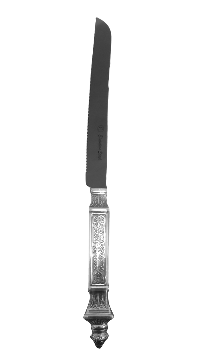 Silver Knife Serrated Bagetal - LEHADAR